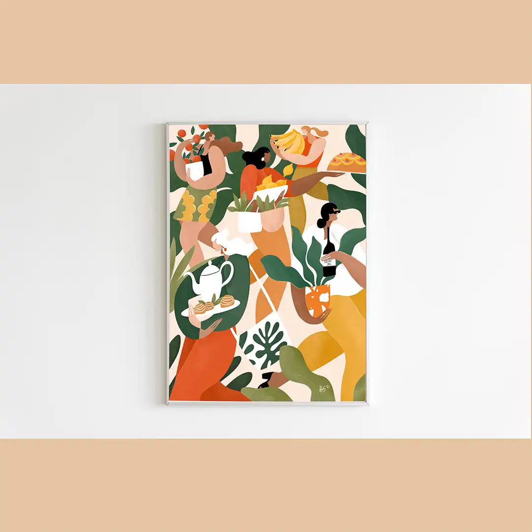 Coffee & Fruit Print
