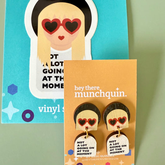 Taylor inspired - wooden dangle earrings