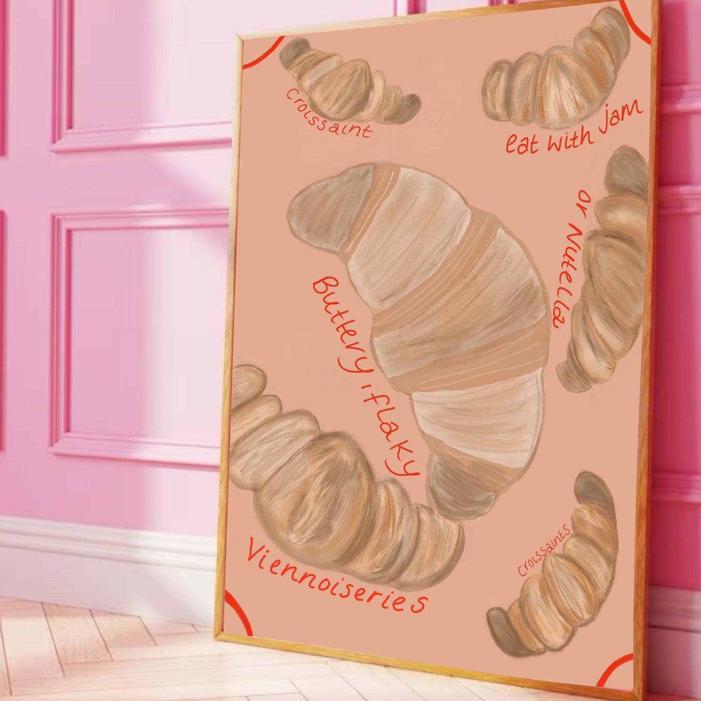 Croissant crazy print