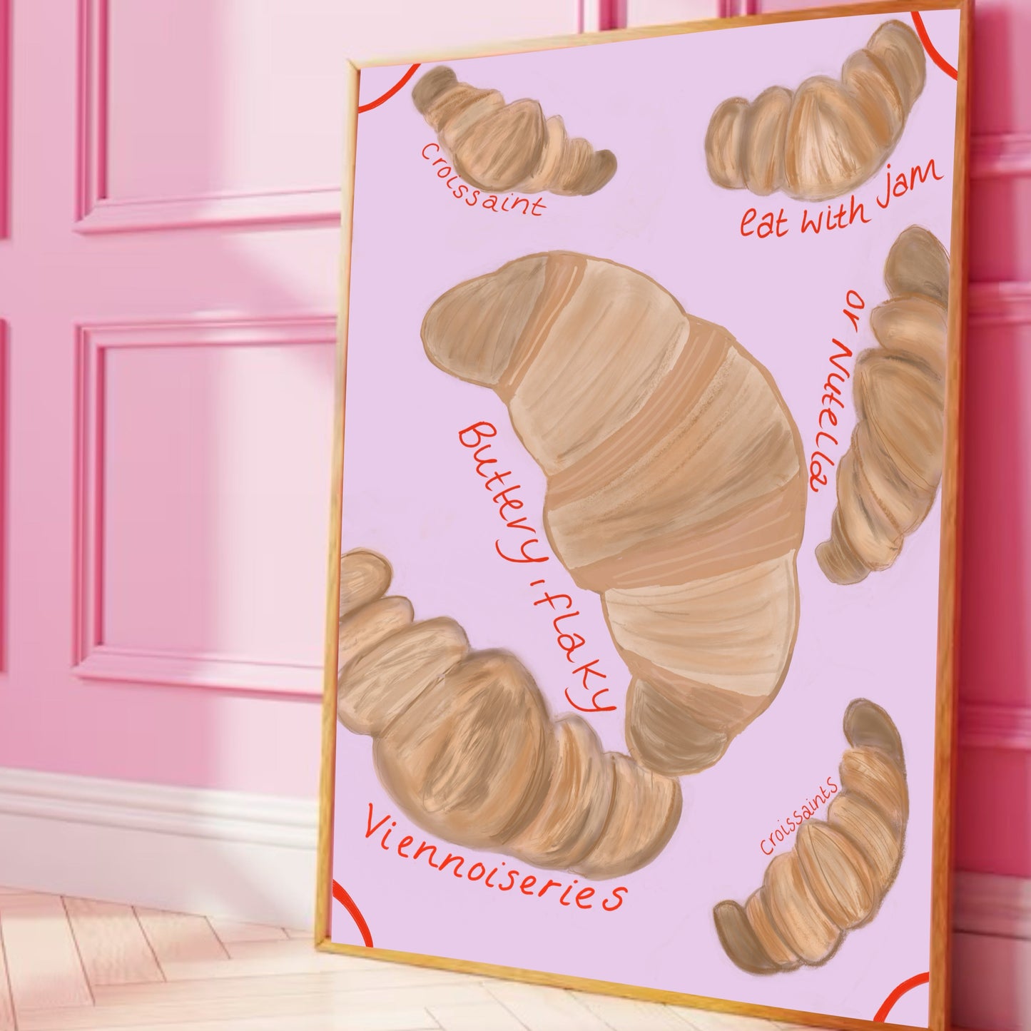 Croissant crazy print