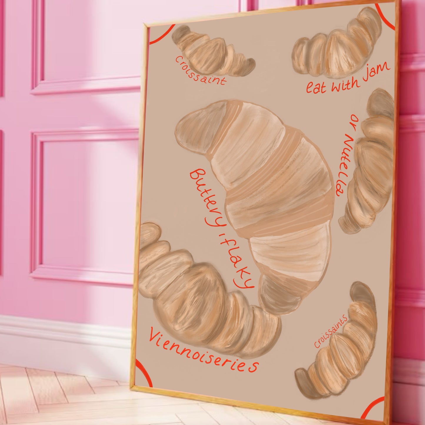 Croissant crazy print