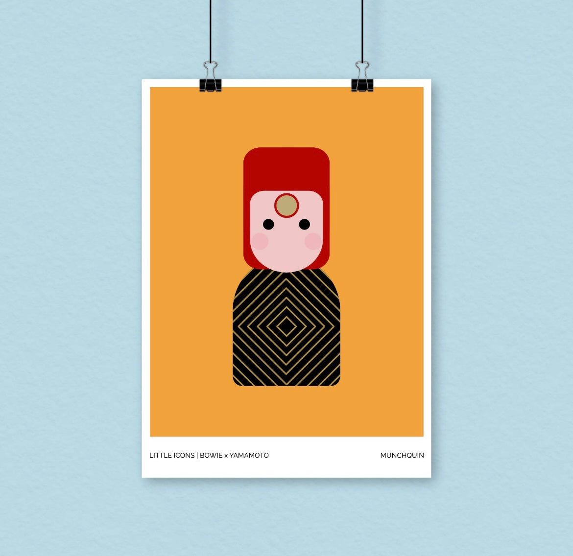 Male mini icon prints Bowie