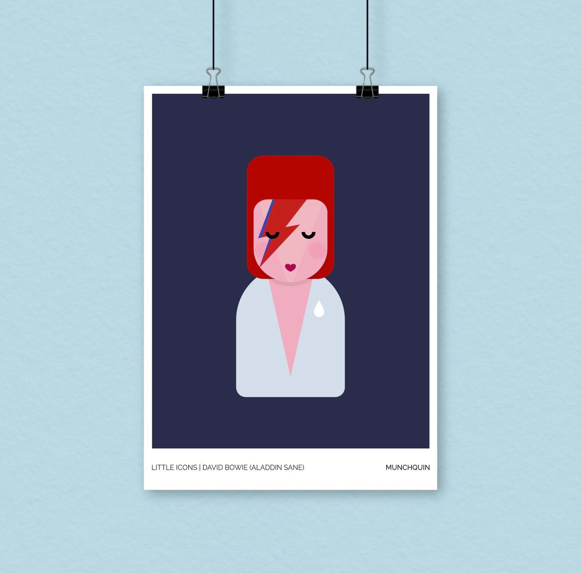 Male mini icon prints Bowie