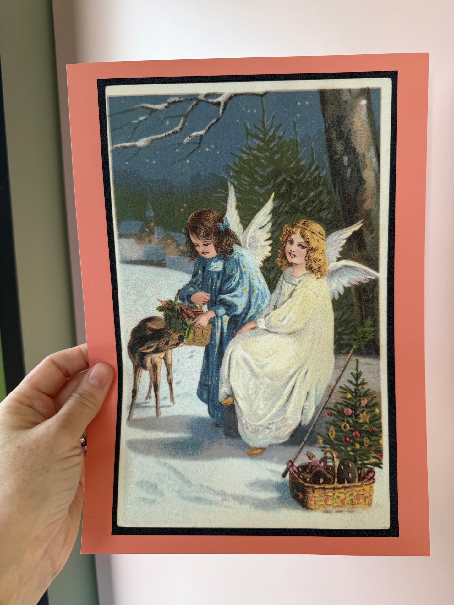 Christmas vintage art prints .