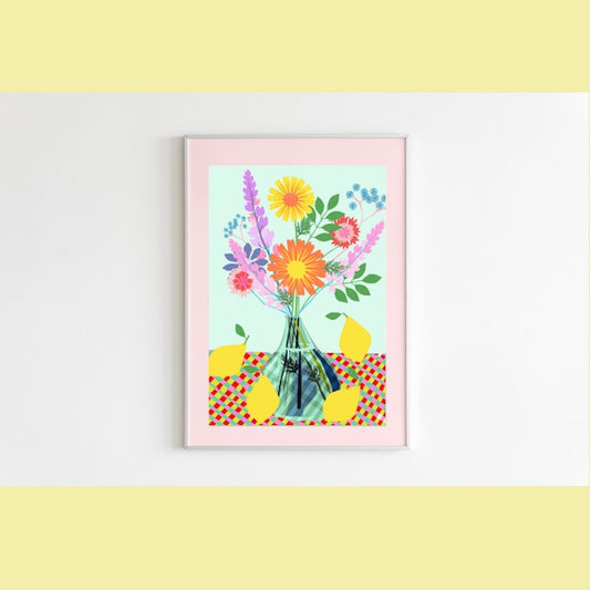 Print - Bright Blooms & Lemons