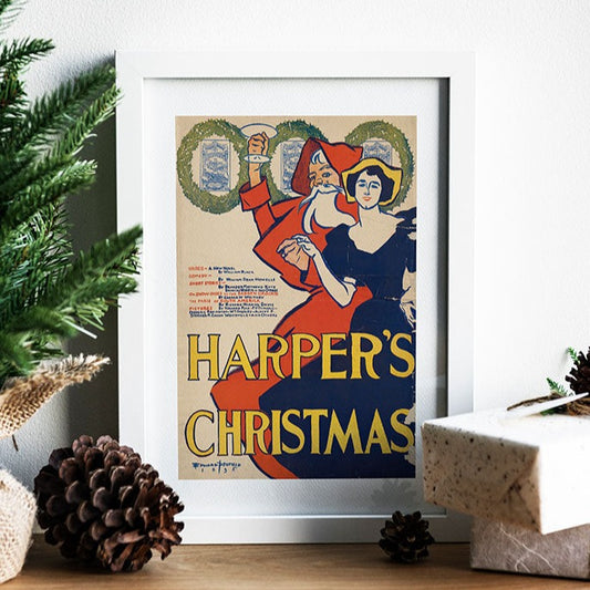 Harpers Christmas Art Print