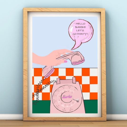 Ken is Calling Barbie Print.