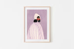 Load image into Gallery viewer, The Woman With White Hat. Art Print