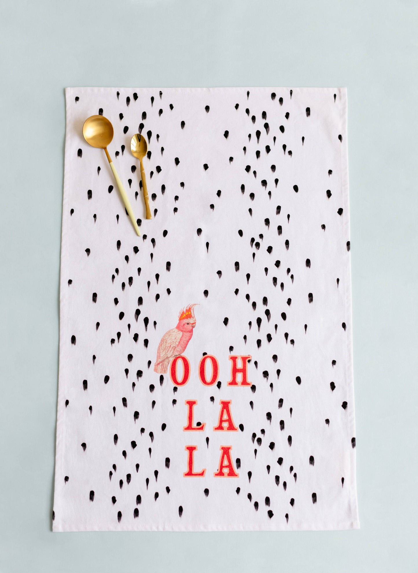 Set of 2 Tea Towels Alphabet and Ooh La La
