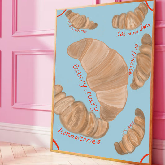 Croissant crazy print