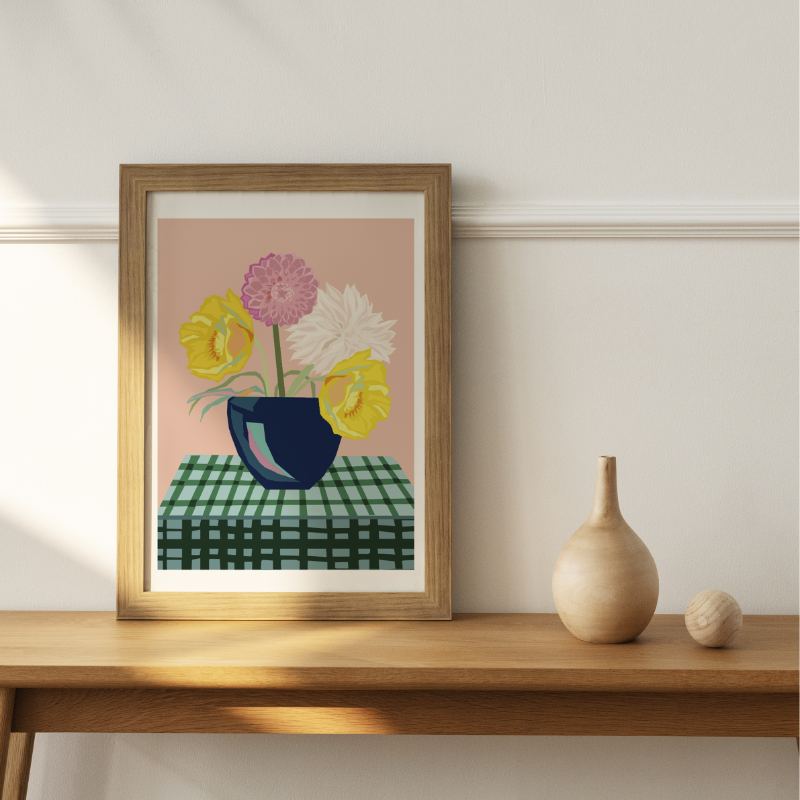 Print - Poppies & Dahlias