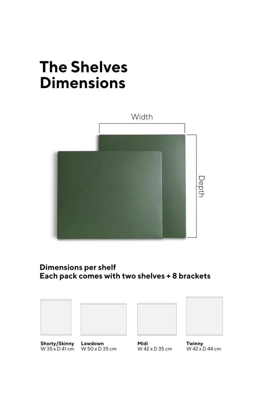 Extra Shelves - Olive