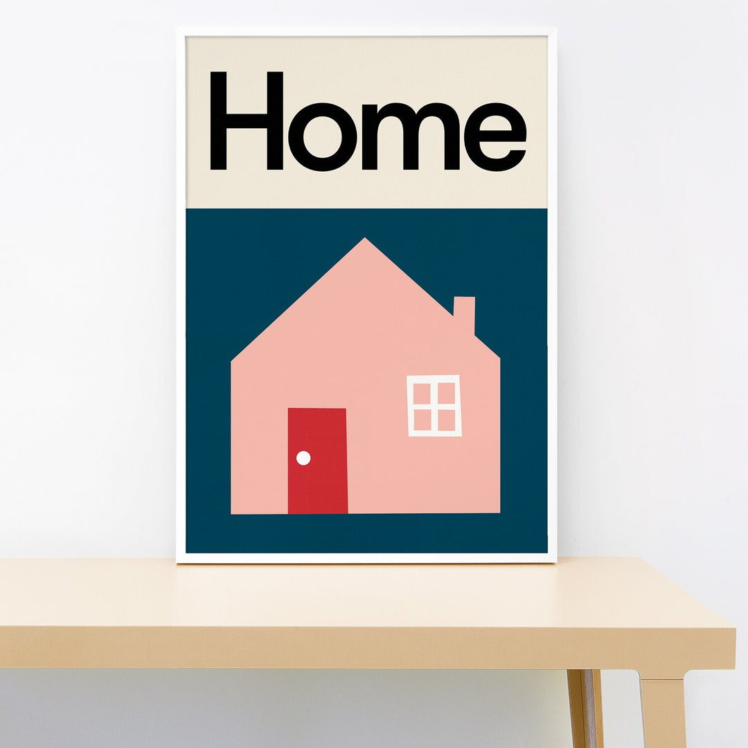 Print - Home by Lorna Freytag. Pink House