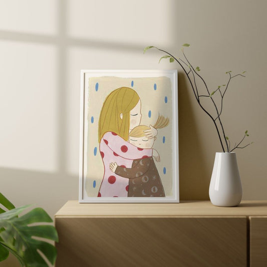 Print - Sisters Embracing