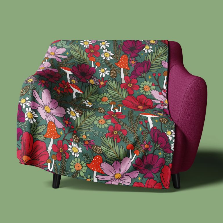 Woodland Wildflower Cosy Blanket & Mug Set