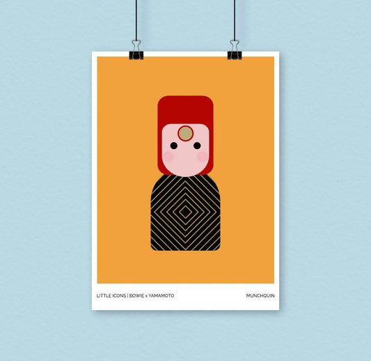 Male mini icon prints Bowie