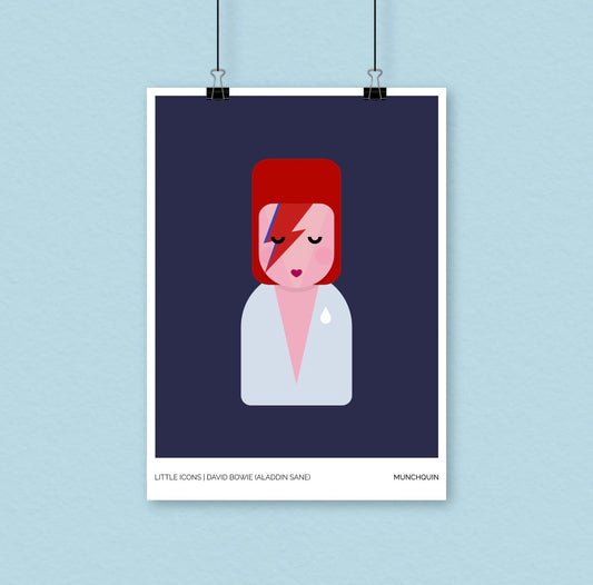 Male mini icon prints Bowie