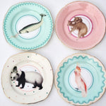 Load image into Gallery viewer, Set of 4 Yvonne Ellen cake plates.