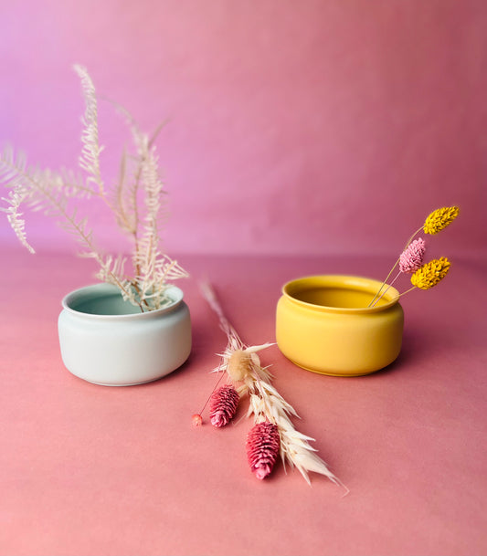 Vase- Porcelain Yellow.